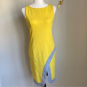 Rachel Asymmetrical Women’s Dress in Bright Yellow